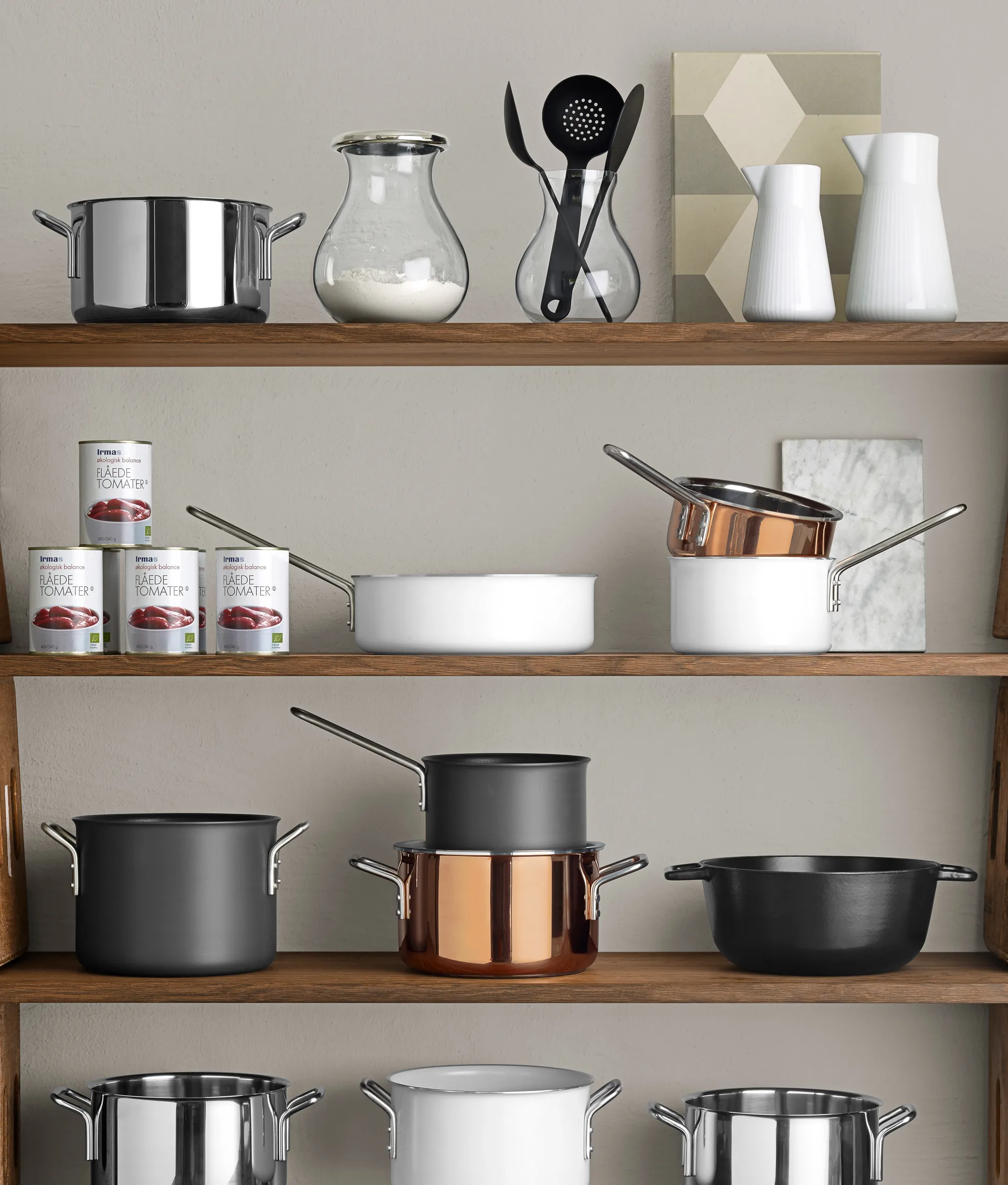 Garnek ceramiczny Eva Trio White Line Slip-Let, 7 L Eva Solo