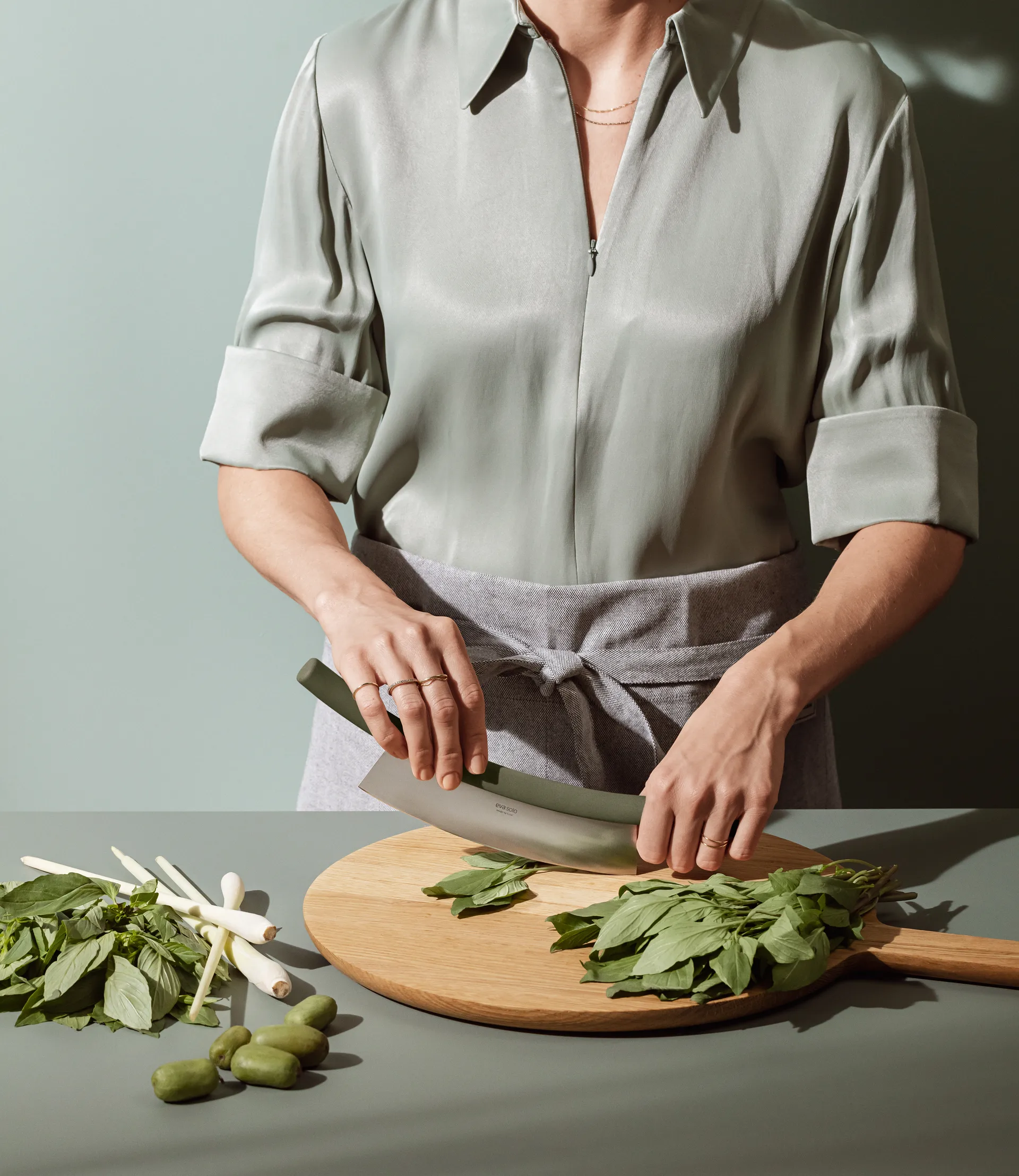 Nóż kołyskowy Green Tool, Zielona Eva Solo