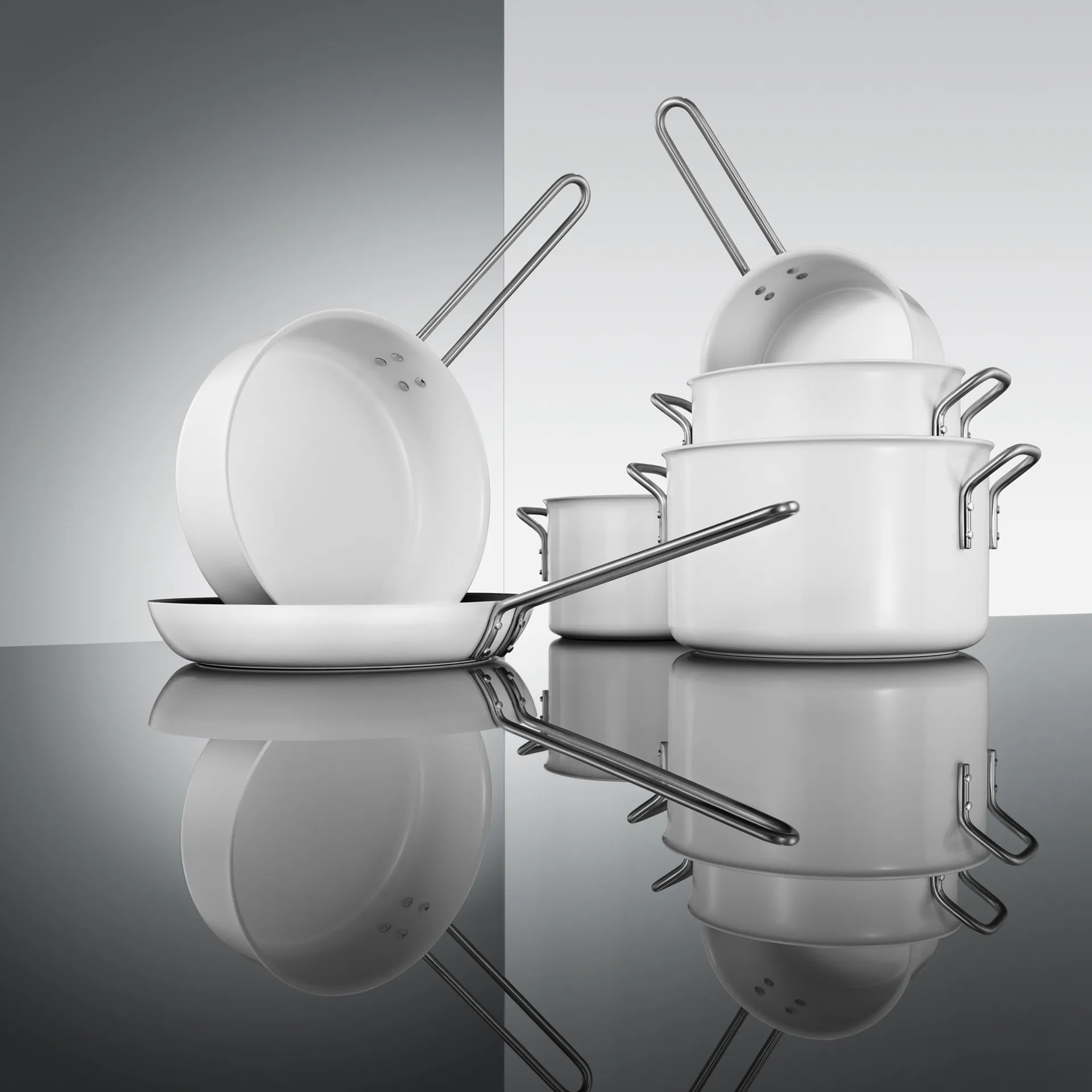 Patelnia do smażenia Eva Trio biała, 28 cm Eva Solo