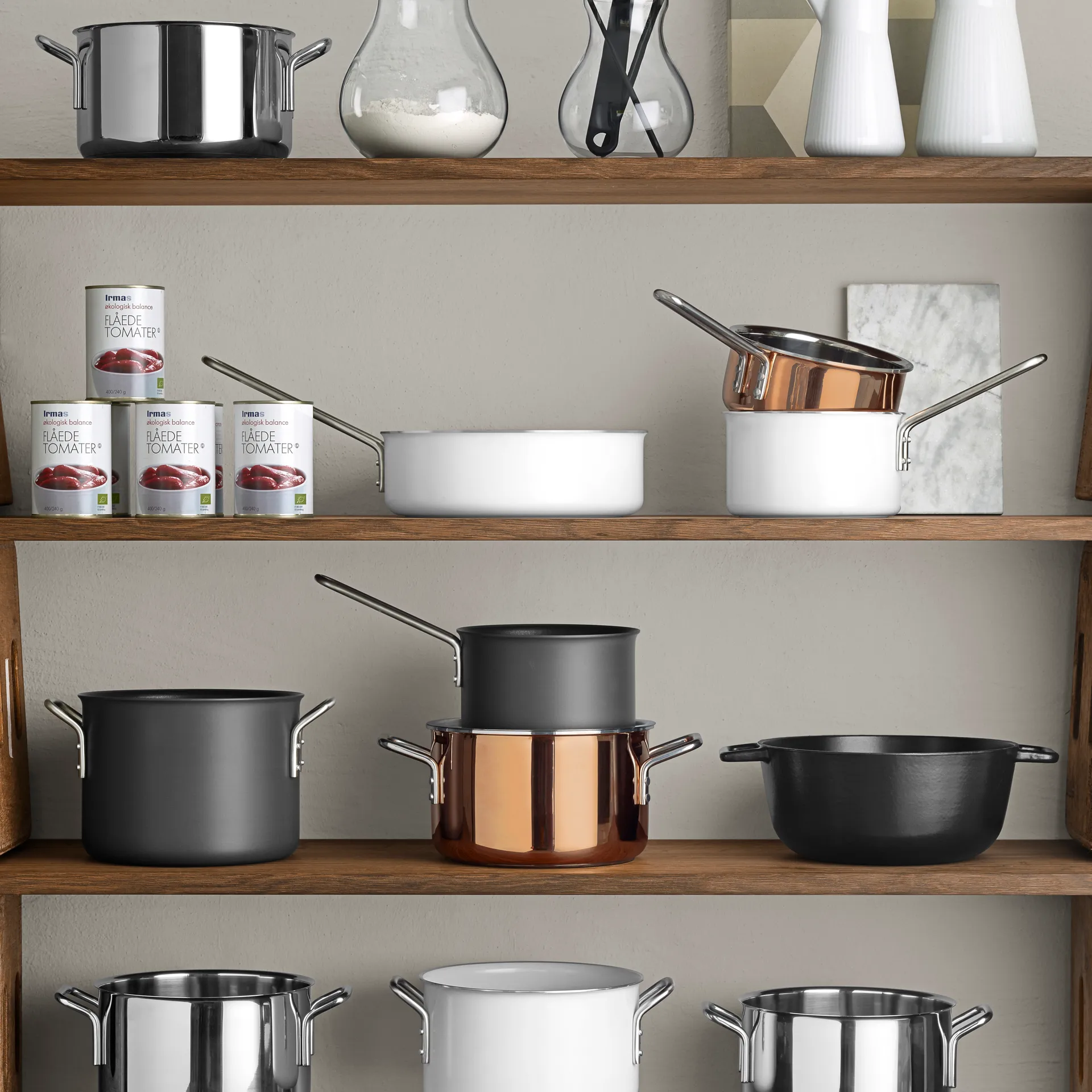 Patelnia do smażenia sauté Eva Trio biała, 24 cm Eva Solo