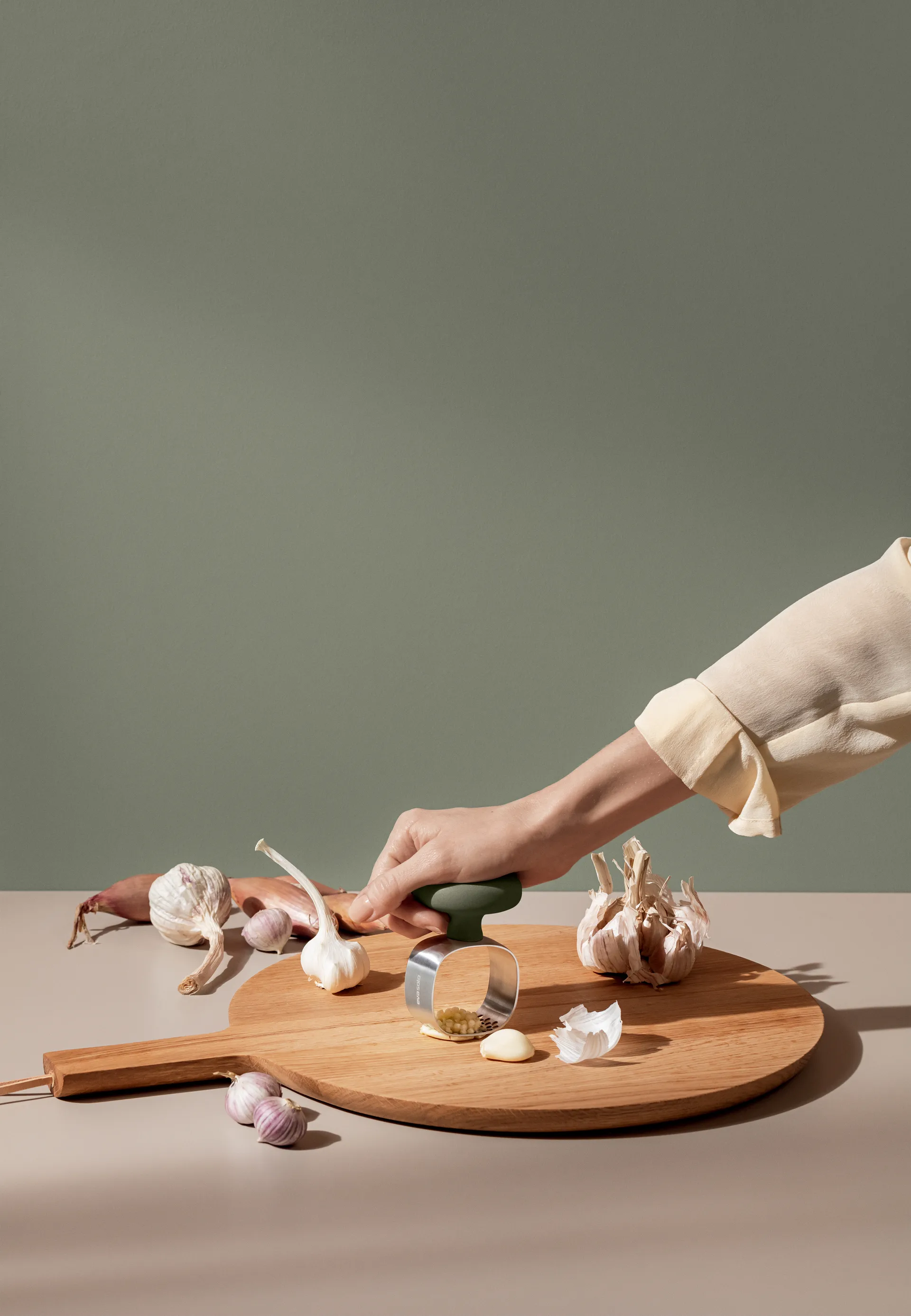 Rozgniatacz do czosn, Zielona Eva Solo