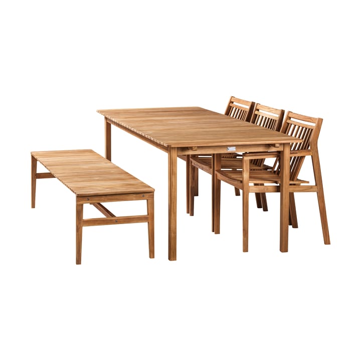 Ławka 3-osobowa M10 Sammen , Teak-nature oiled FDB Møbler