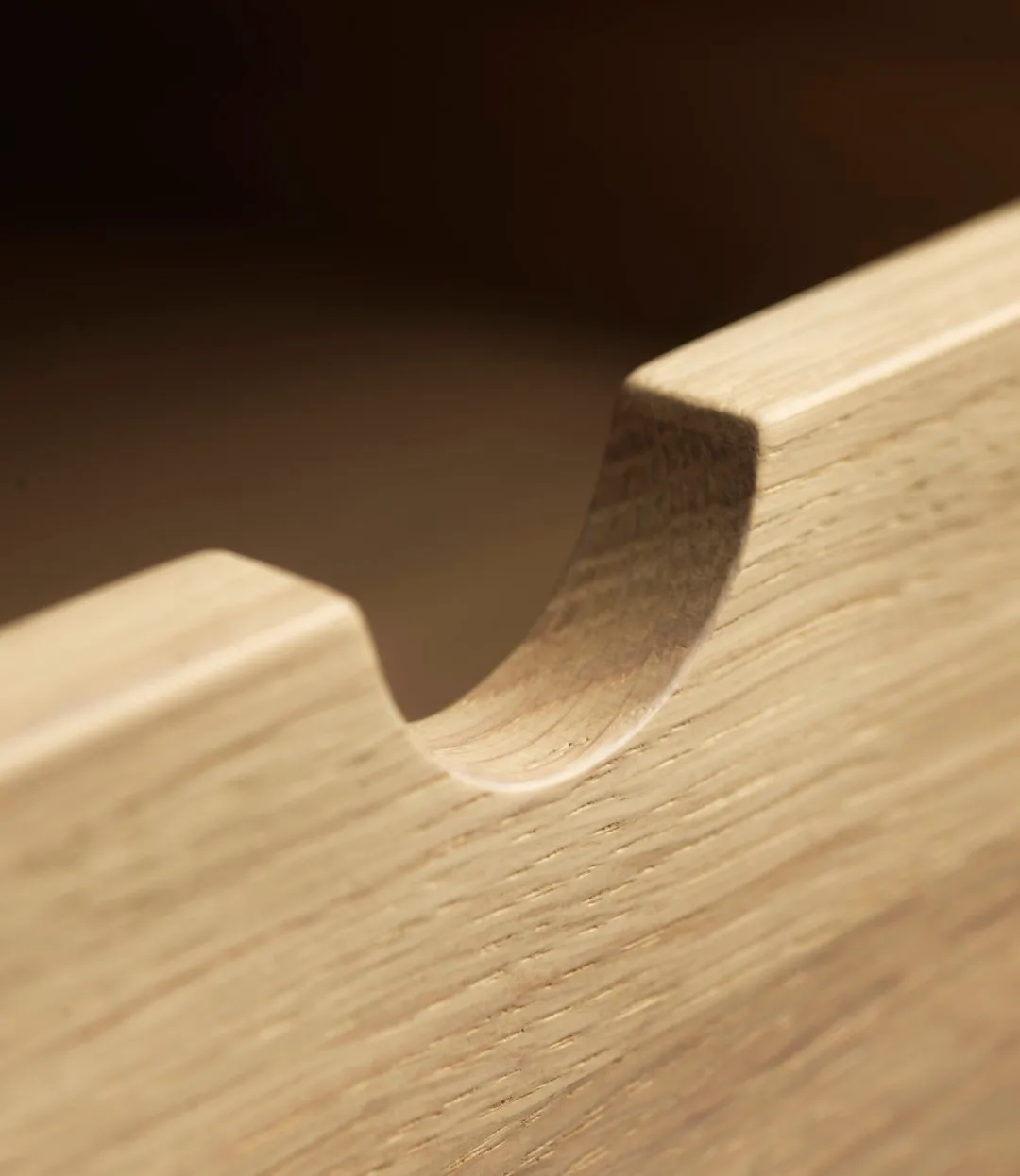 Ławka F24 Radius, Oak nature lacquered 45x145 cm FDB Møbler