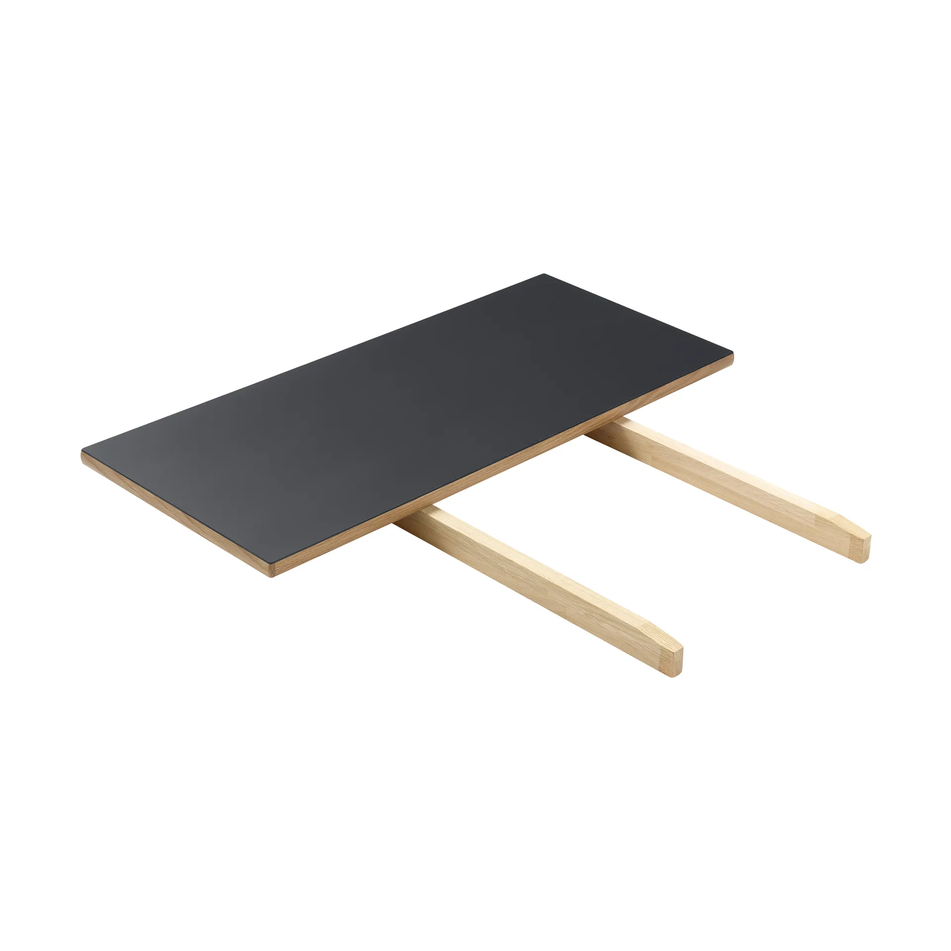 C35L wkładka do stołu 82x37 cm, Black linoleum-oak nature waterbased laquer FDB Møbler