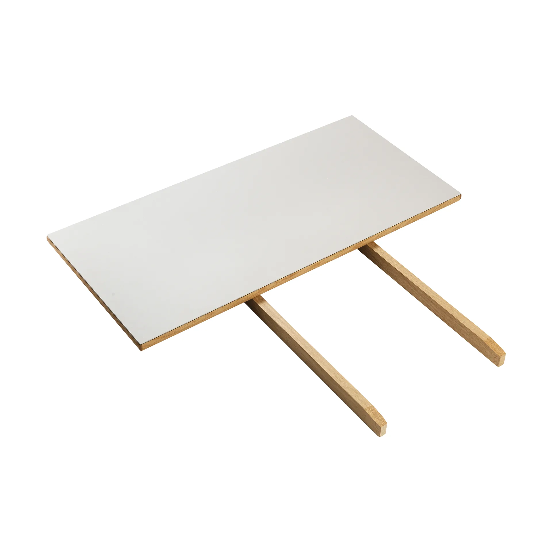 C35S wkładka do stołu 95x45 cm, Light grey linoleum-oak nature waterbased laquer FDB Møbler