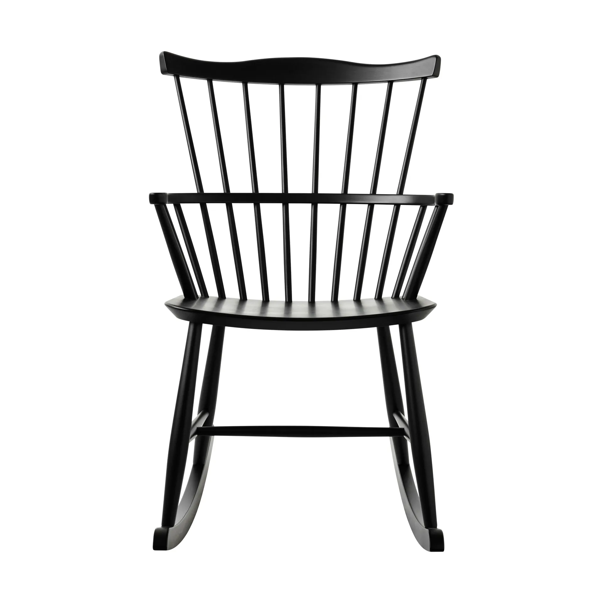 Fotel bujany J52G, Buk Ral 9005 FDB Møbler