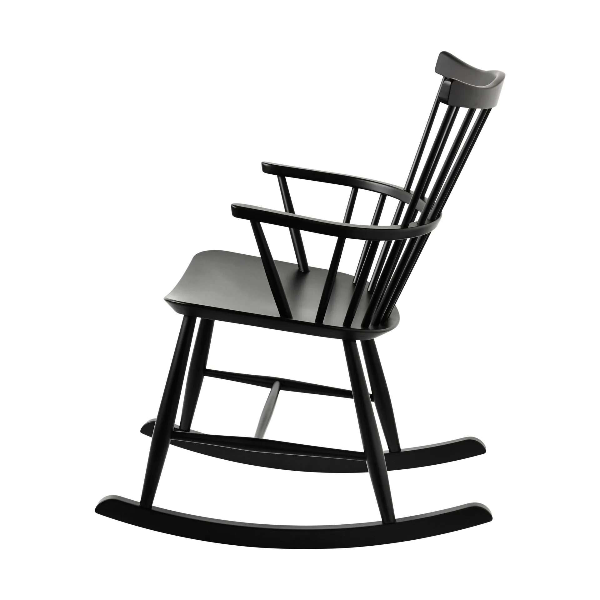 Fotel bujany J52G, Buk Ral 9005 FDB Møbler