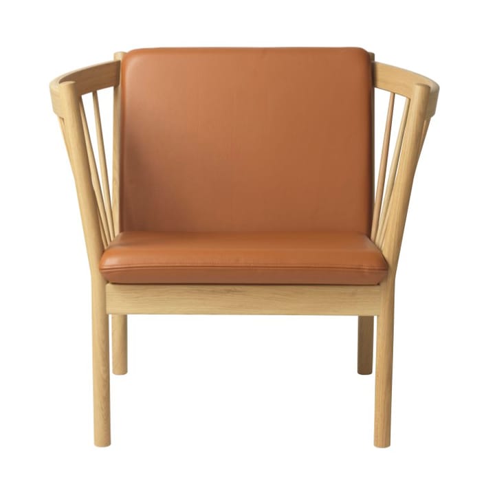Fotel J146 - Oak nature lacquered-cognac leather - FDB Møbler