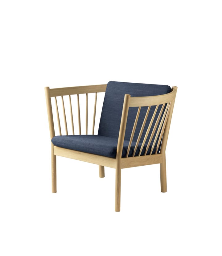 Fotel J146, Oak nature lacquered-dark blue FDB Møbler