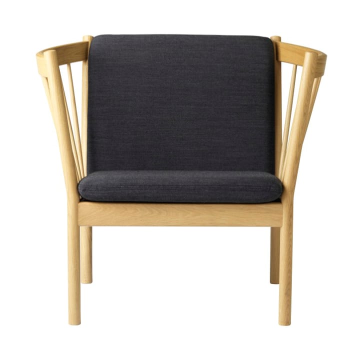 Fotel J146 - Oak nature lacquered-dark grey - FDB Møbler