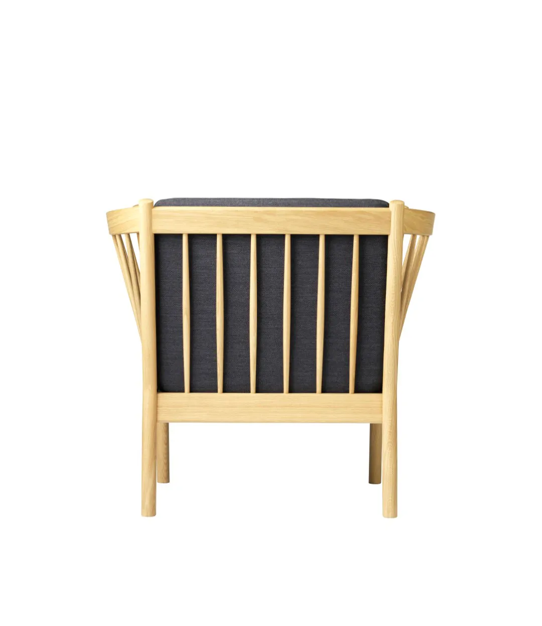 Fotel J146, Oak nature lacquered-dark grey FDB Møbler