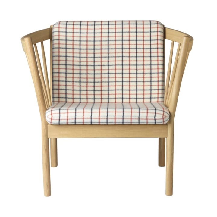 Fotel J146 - Oak nature lacquered-red diced - FDB Møbler