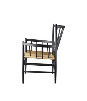 Fotel J82 - Beech black painted-nature - FDB Møbler