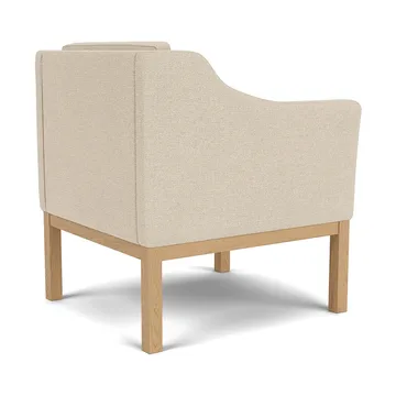 Fotel z podłokietnikami L46 MK155 easy chair - Dąb lakierowany-tkanina beige - FDB Møbler