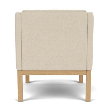 Fotel z podłokietnikami L46 MK155 easy chair - Dąb lakierowany-tkanina beige - FDB Møbler