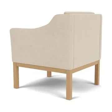 Fotel z podłokietnikami L46 MK155 easy chair - Dąb lakierowany-tkanina beige - FDB Møbler