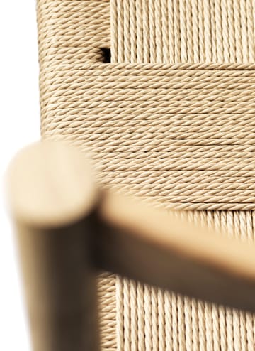 J178 Lønstrup krzesło v2 - Oak nature lacquered-papercord - FDB Møbler