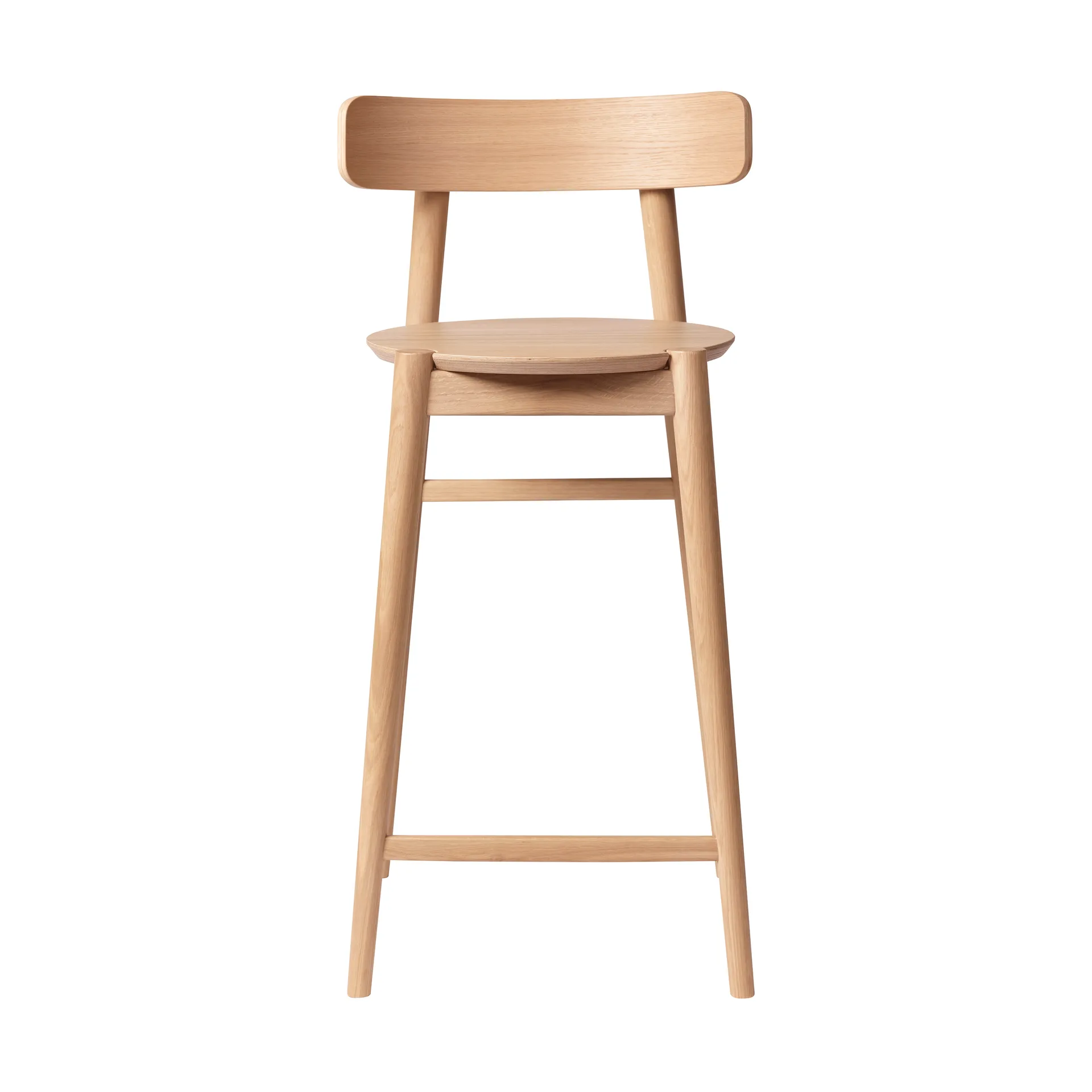 J185 Øst krzesło barowe 65 cm, Oak nature lacquered FDB Møbler