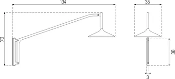 Kinkiet U17 Hasle - Oyster white, 134 cm - FDB Møbler