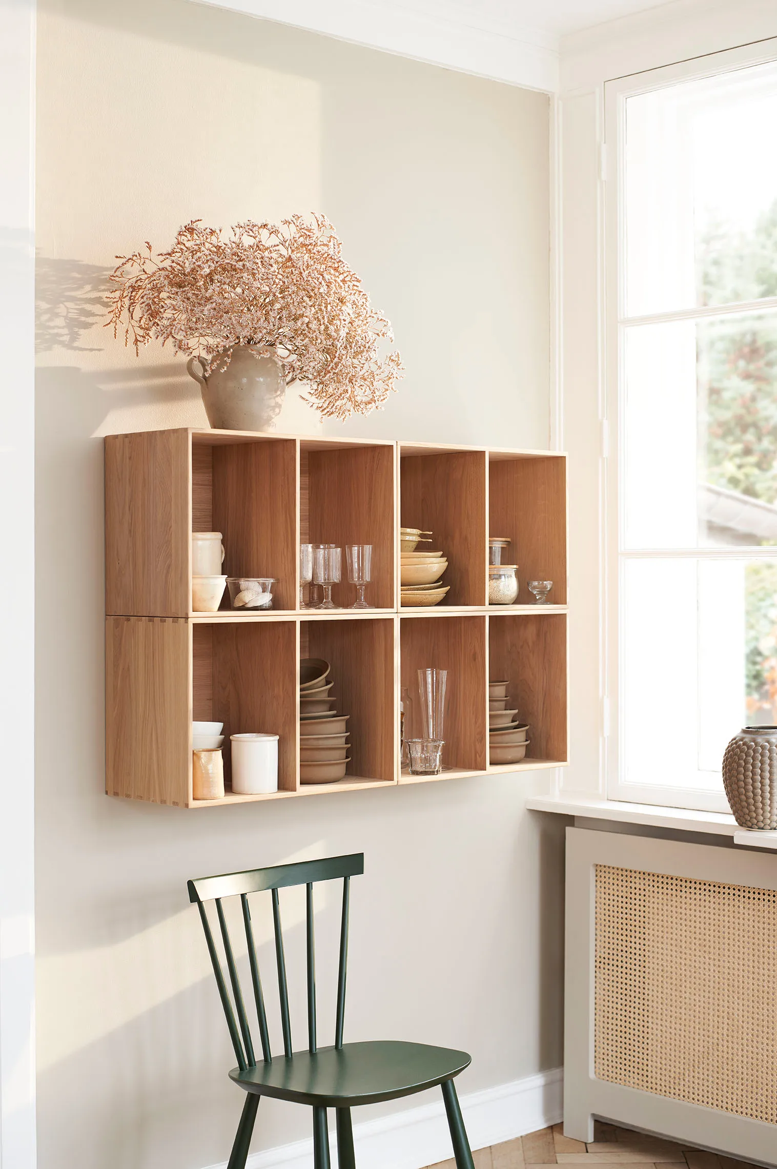 Krzesło J46, Beech nature lacquered FDB Møbler