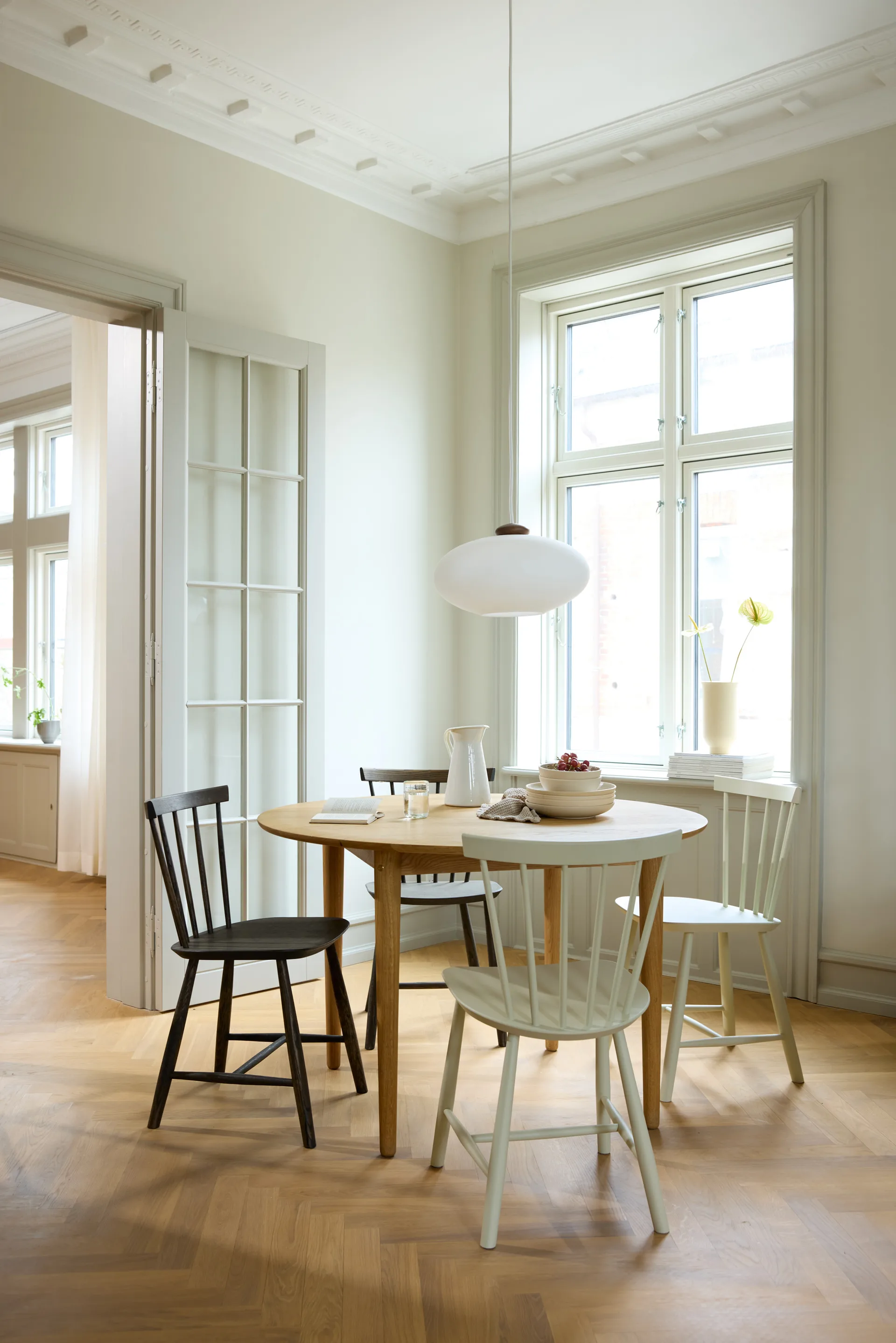 Krzesło J46, Beech nature lacquered FDB Møbler