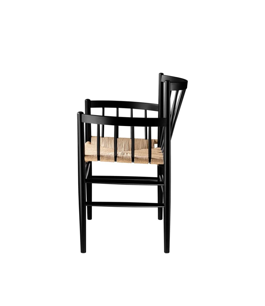 Krzesło J81, Nature-beech black painted FDB Møbler