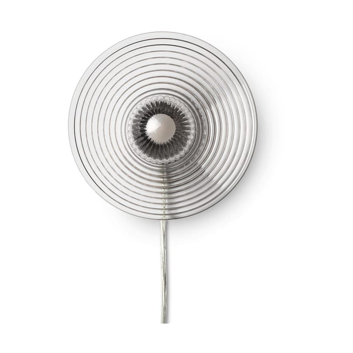 Lampa ścienna U12 Sletterhage z kablem, Fluted glass-aluminium FDB Møbler