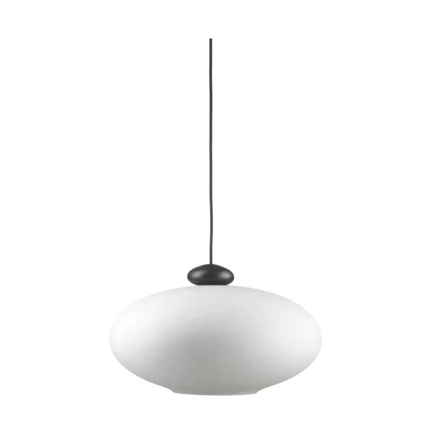 Lampa wisząca U3 Hiti , Opal glass-oak black painted FDB Møbler