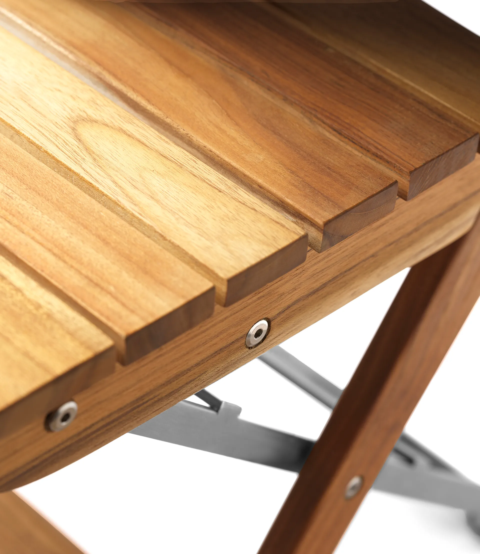 M23 Lilleø krzesło ogrodowe, Teak-nierdzewna stal FDB Møbler