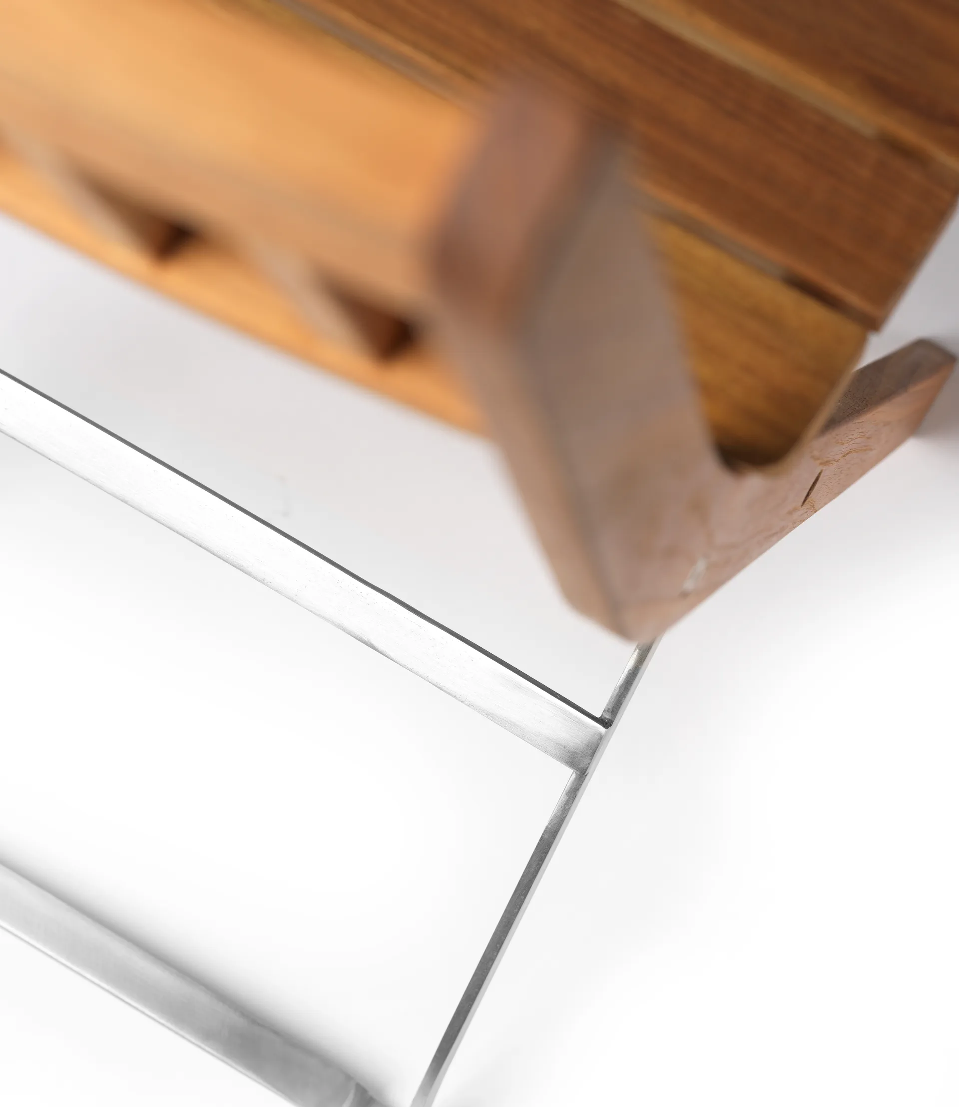 M23 Lilleø krzesło ogrodowe, Teak-nierdzewna stal FDB Møbler