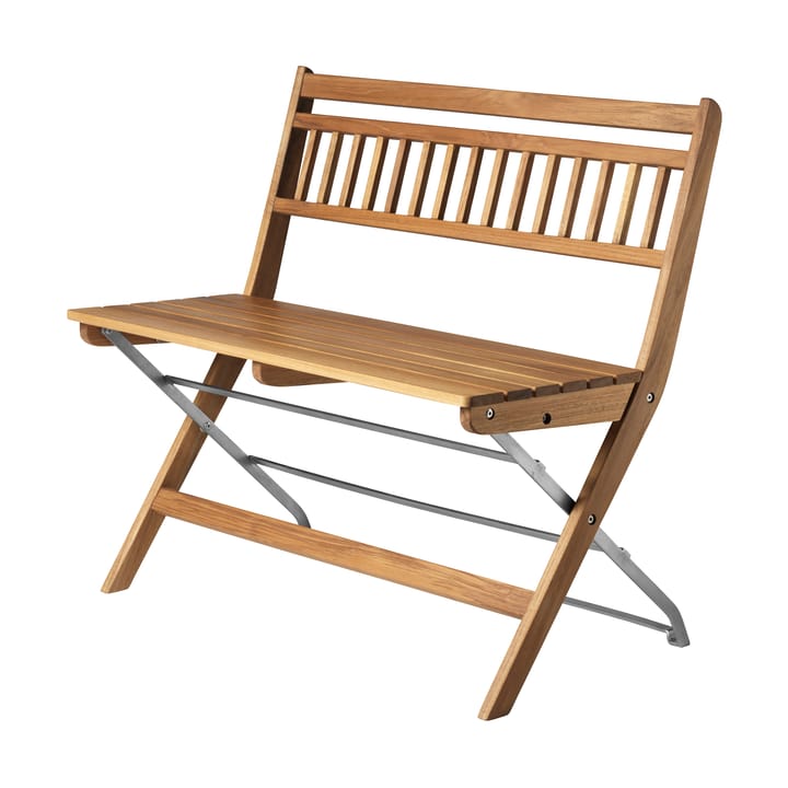 M24 Lilleø ławka ogrodowa - Teak-nierdzewna stal - FDB Møbler