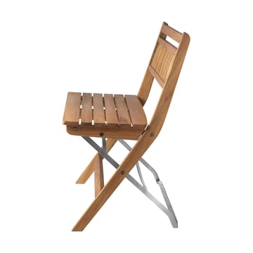 M24 Lilleø ławka ogrodowa - Teak-nierdzewna stal - FDB Møbler