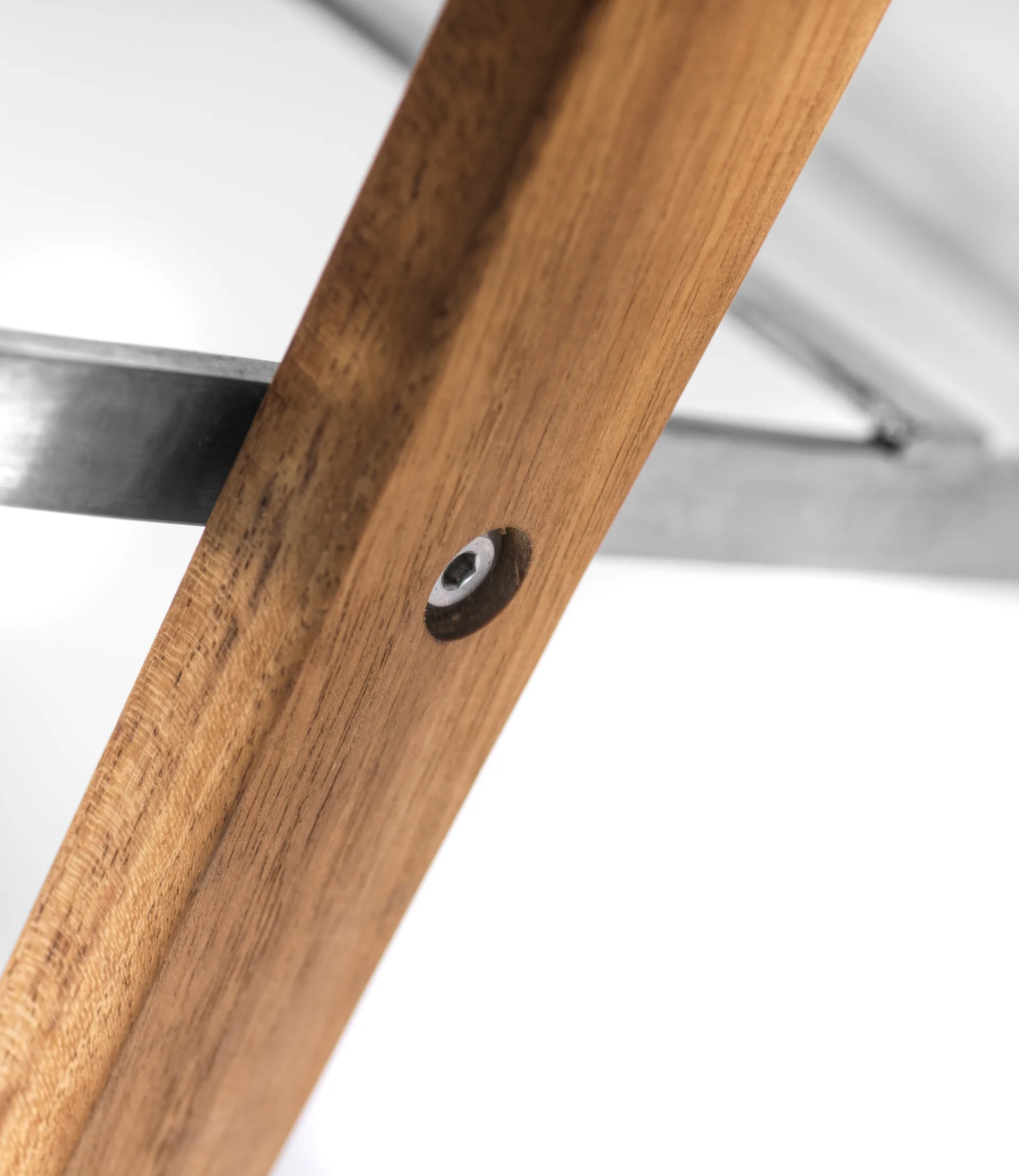 M24 Lilleø ławka ogrodowa, Teak-nierdzewna stal FDB Møbler