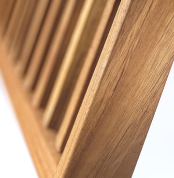 M24 Lilleø ławka ogrodowa - Teak-nierdzewna stal - FDB Møbler