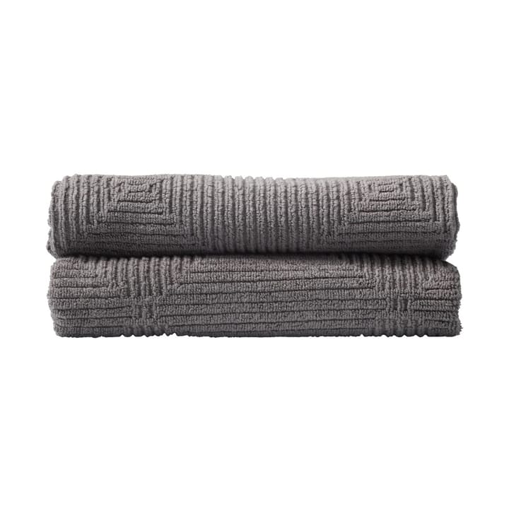 R33 Kirkeby ręcznik 2 szt. - Granite gray - FDB Møbler