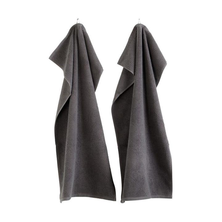 R33 Kirkeby ręcznik 2 szt., Granite gray FDB Møbler