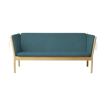 Sofa J149 - Tkanina zielona-dąb lakierowany, 3-osobowa - FDB Møbler