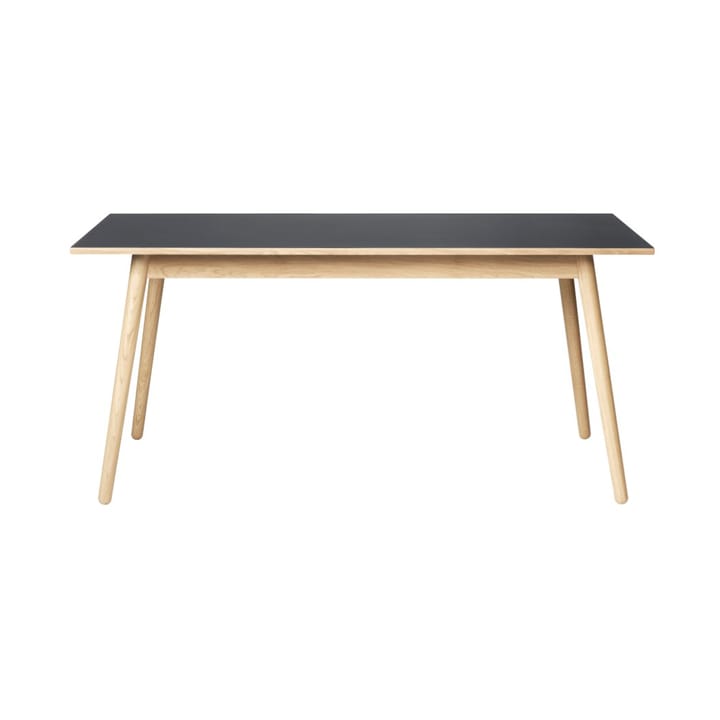 Stół do jadalni C35B 82x160 cm - Dark grey-oak nature lacquered - FDB Møbler