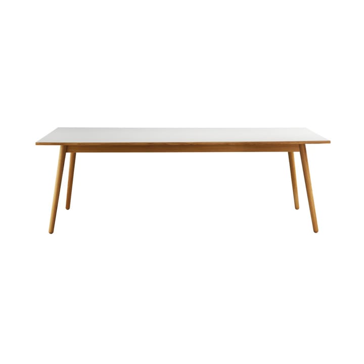 Stół do jadalni C35C 95x220 cm - Light grey-oak nature lacquered - FDB Møbler