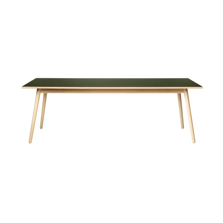 Stół do jadalni C35C 95x220 cm - Olive green-oak nature lacquered - FDB Møbler