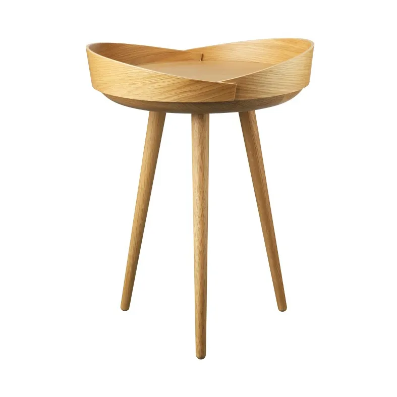 Stolik D106 Bakkedal Ø38 cm, Oak nature lacquered FDB Møbler