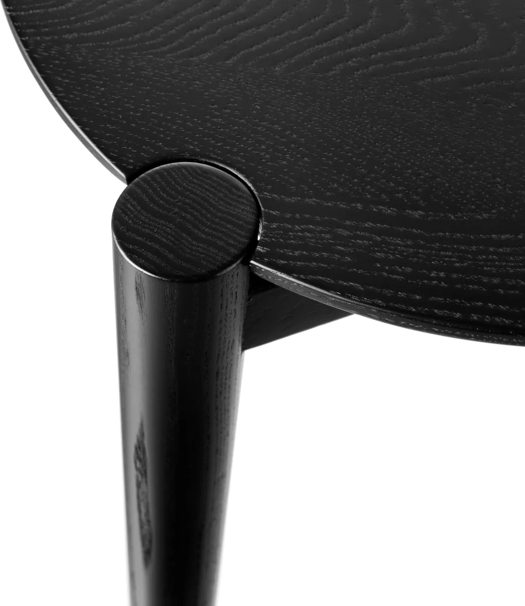 Stolik kawowy D102 Søs Ø85 cm, Oak black painted FDB Møbler