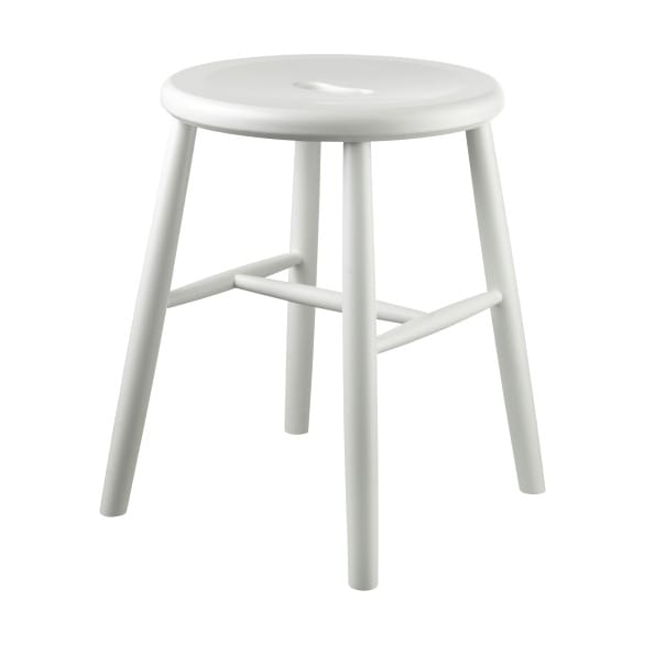 Taboret J27 - Beech white painted - FDB Møbler