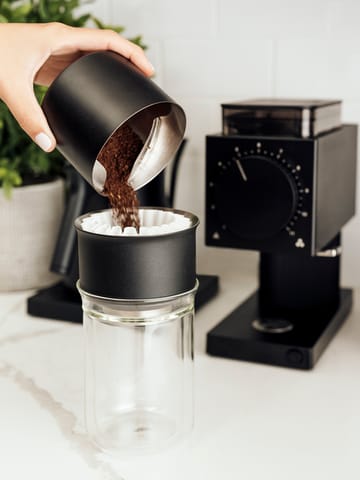 Dripper do kawy Stagg X Pour-Over - Matte black-clear glass - Fellow