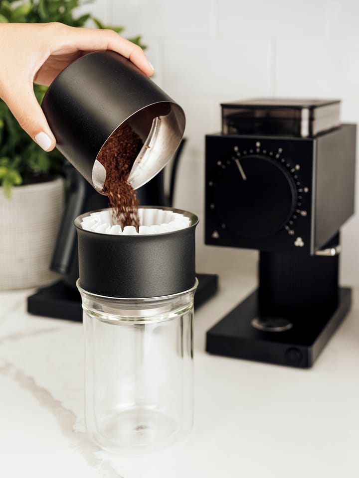 Dripper do kawy Stagg X Pour-Over, Matte black-clear glass Fellow