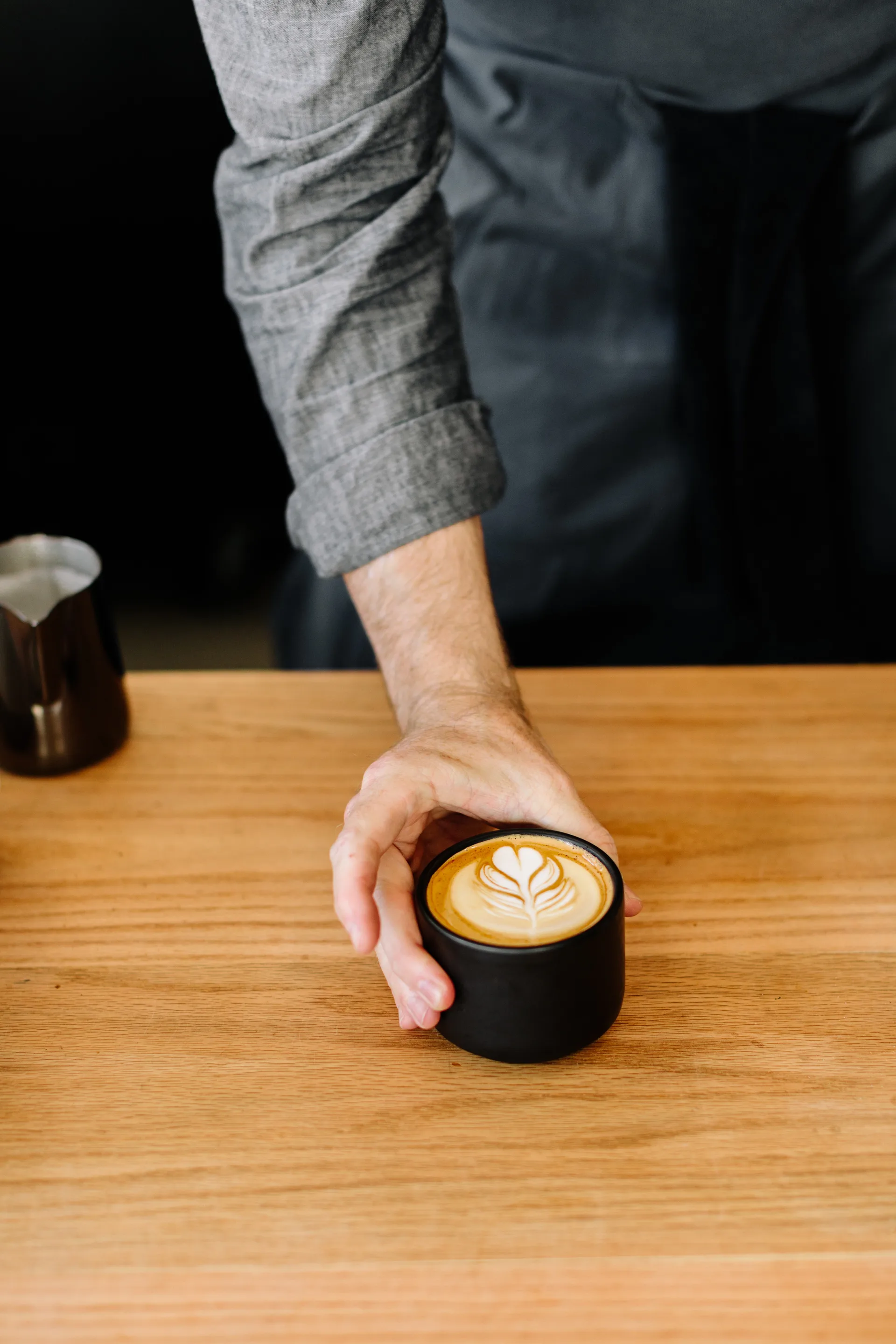 Filiżanka do cappuccino Monty Milk Arts 19,2 cl, Matte black Fellow