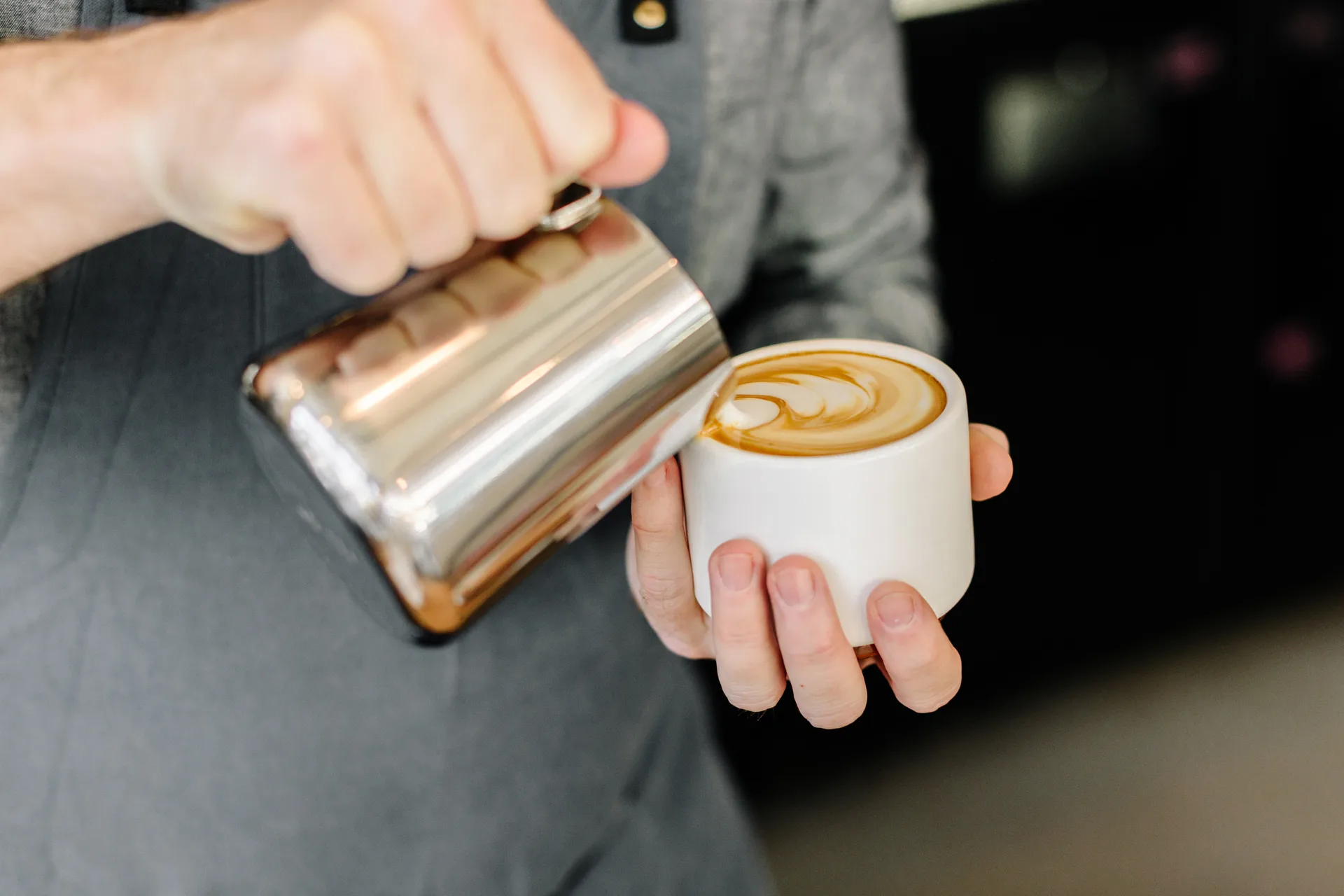 Filiżanka do cappuccino Monty Milk Arts 19,2 cl, White Fellow