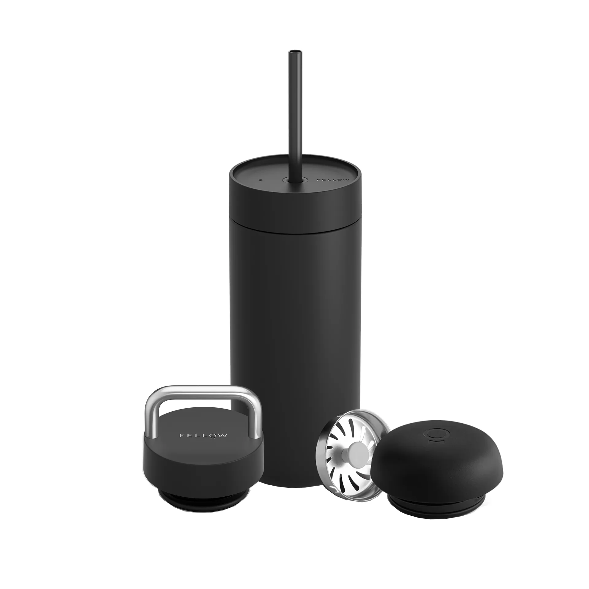 Kubek termiczny 3 w 1 zestaw z pokrywką Carter Move, Matte black Fellow