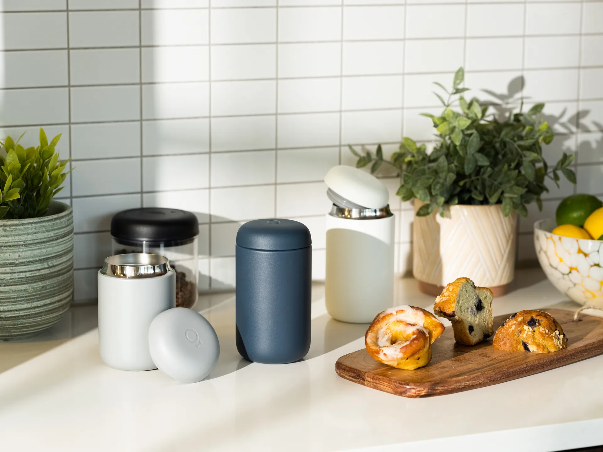 Kubek termiczny z ochroną przed rozpryskami Carter 35 cl, Matte grey Fellow