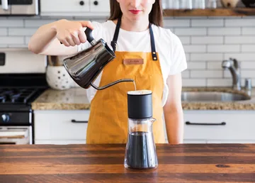 Stagg XF zestaw do pour-over - Matte black-clear glass - Fellow